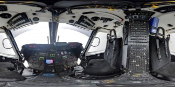 Helicopter cockpit panorama