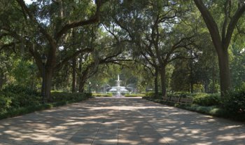Forsyth Park - Savannah, Georgia panorama