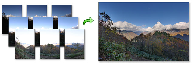 how to stitch panorama photos